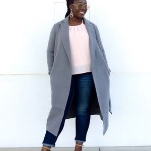 Who What Wear Grey Trench Coat